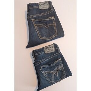 Lot Bundle Salvage Anarchy Jeans Mens 34x33 (tag 32L)Dark Wash Relaxed Straight